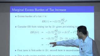 Topic 3 Efficiency Cost of Taxation Part 1  Economics 2450A Public Economics [upl. by Trocki]