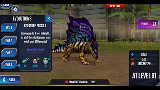 NEW DINOSAUR SECODONTOSAURUS EVO4 BATTLE II Jurassic World The Game II Dinosaurs Game [upl. by Ingalls]