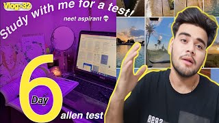 My First Allen Mock Test ScoreNeet 2024 Study vlog neet2024 study allenkota vlog [upl. by Atsillak296]