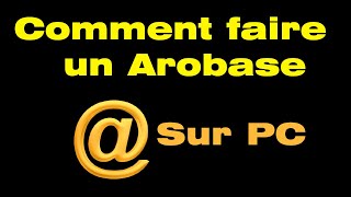 Comment faire arobase sur PC [upl. by Llenna128]