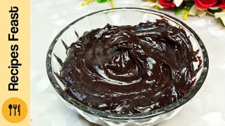 Spreadable Chocolate Ganache Using Cocoa Powder  No cream No Chocolate Ganache Recipe [upl. by Cinom]