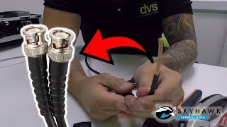 How to Attach a BNC Connector to a RG59 Coax Cable [upl. by Anchie625]