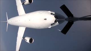 Worlds first automatic airtoair refuelling contact with large aircraft receiver [upl. by Enalahs962]