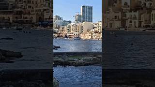 Sliema Malta St Julians Bay St Julians San Giljan Mediterranean sea shorts [upl. by Atnek]