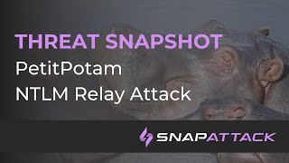 PetitPotam NTLM Relay Attack  Threat SnapShot [upl. by Aehcsrop508]