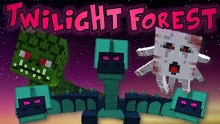 Minecraft Twilight Forest Boss Battle Epic Hydra UrGhast amp Naga Finale [upl. by Millan]