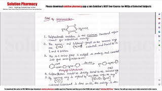 Topic 70 Sulphonamides  SAR Uses and Adverse Effects  Sulphonamides Antibiotics  BPharma [upl. by Macknair]