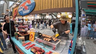 Myeongdong Street Food TOUR Seoul  South Korea [upl. by Alarice]