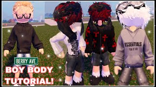 ONE STEP BOY BODY TUTORIAL BERRY AVE ROBLOX [upl. by Mccormac]