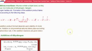 Chemical properties of alkynesClass 11 Chapter13CBSENCERT [upl. by Ekihc]