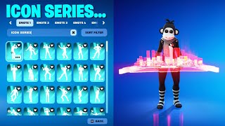 ALL FORTNITE ICON SERIES amp NEW TIKTOK EMOTES [upl. by Gerard973]