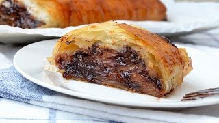 Strudel de Manzana y Chocolate con masa filo  Dulces fáciles y rápidos [upl. by Eikin]