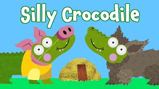 Three Little Pigs 1  Silly Crocodile Fairy Tales amp Bedtime Stories for Kids [upl. by Oringas616]