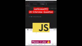 lastIndexOf method in javascript  javascript interview question shorts javascript coding [upl. by Kaile188]