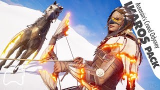 Assassins Creed Odyssey Ikaros Pack  Armor Set Weapon Mount Showcase [upl. by Ogu715]