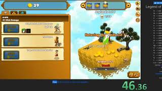 Clicker Heroes  World Record 1 Hero to Level 50 Speedrun 15285 Mouse Keys [upl. by Shiri]