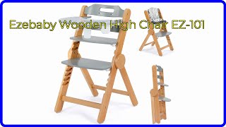 REVIEW 2024 Ezebaby Wooden High Chair EZ101 ESSENTIAL details [upl. by Etnovert]