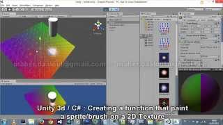 Unity 3d  C  Creating a function that paint a sprite on a Texture2D  Demo Video [upl. by Ellivro]