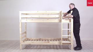 FLEXA Classic Bunk Bed with Straight Ladder Assembly Instruction [upl. by Cressler]