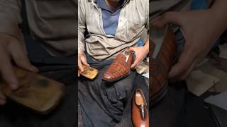 Leather shoe Making  Leather Shoes shoesfashion bespokeshoes shoes customshoes [upl. by Knox]