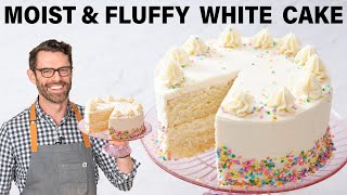 EASY White Cake Recipe [upl. by Sordnaxela]