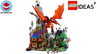 LEGO Ideas 21348 Dungeons amp Dragons Red Dragons Tale Speed Build Review [upl. by Yentnuoc]