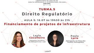 Aula 5  Financiamento de projetos de infraestrutura  Profa Layla Imia e Profa Paula Lyrio [upl. by Odlanar893]