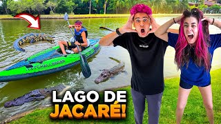 O LEOZINHO ME EMPURROU NO LAGO DE JACARÉ [upl. by Calvano]