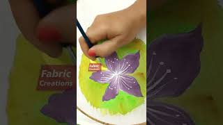 Fabric painting  beautiful flower on cotton cloth fabricpainting diy [upl. by Tuchman]