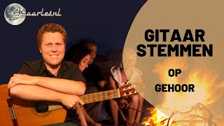 Gitaar stemmen op gehoor met posities  gitaarles gitaar leren spelen [upl. by Mcleod]