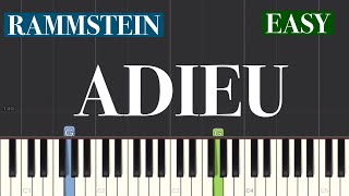 Rammstein  Adieu Piano Tutorial  Easy [upl. by Ive58]