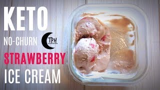 Keto Strawberry Ice Cream  LowCarb NoChurn Ice Cream Recipe  SugarFree Ice Cream [upl. by Aiset]