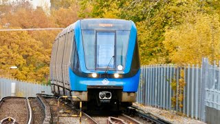 Tåg på Gröna linjen Höst 2023  Stockholms Tunnelbana [upl. by Heise963]