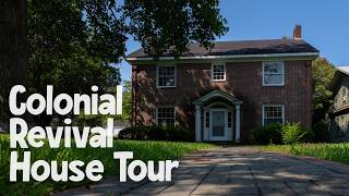 Touring our 100 year old Colonial Revival house full prerenovation house tour [upl. by Eirac]