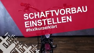 Schaftvorbau am Fahrrad einstellen  fxxlkurzerklärt [upl. by Audrey]