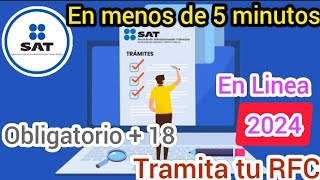 ¿Como Generar tu RFC por Primera Vez 😲  Inscripción al SAT en 2022 [upl. by Ever]