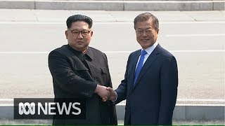 Kim Jongun crosses border into South Korea for historic peace talks  ABC News [upl. by Oderfliw]