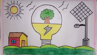 Light the Candle of Patriotism Save Energy the Nation Drawing Energy Conversation Drawing [upl. by Raila]