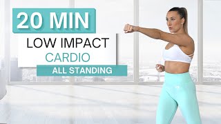 20 min LOW IMPACT CARDIO WORKOUT  All Standing  No Repeats [upl. by Naneik]