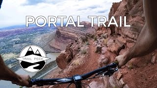 DONT LOOK DOWN  Mountain Biking Portal Trail  Moab Utah [upl. by Hadwyn]