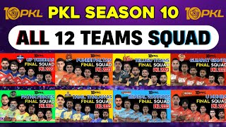 Pro Kabaddi 2023 All Teams Full Squad  Pro Kabaddi Season 10 All Teams Squad [upl. by Ravilob]