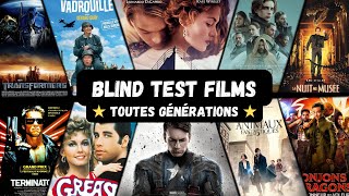 BLIND TEST FILMS  50 EXTRAITS TOUTES GÉNÉRATIONS [upl. by Uel24]