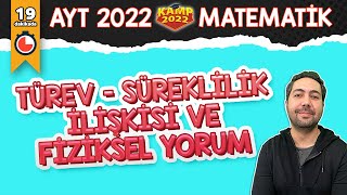 Türev  Süreklilik İlişkisi ve Fiziksel Yorum  AYT Matematik kamp2022 [upl. by Nnaylime]