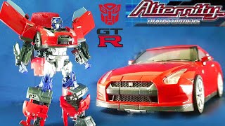 Transformers Alternity Optimus Prime Nissan GTR transformation fyp fypシ toys vlog [upl. by Eirot]