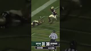 TRAVIS HUNTER GAME WINNING FORCED FUMBLE IN OT Colorado vs Baylor shorts cfb nfl [upl. by Gwendolin940]