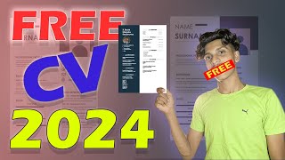 Create a CV Free  Best 2024 Format  Quick Resume Tips  Professional CV 2024 [upl. by Marlo]