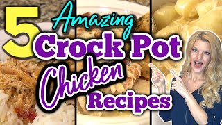 5 Best CROCKPOT CHICKEN RECIPES you Dont Want To Miss  COZY SLOW COOKER RECIPES [upl. by Sirromaj]