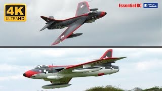 GIANT 145 SCALE RC HAWKER HUNTER UltraHD and 4K [upl. by Prebo]