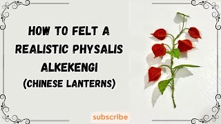 HOW TO FELT A REALISTIC PHYSALIS ALKEKENGI CHINESE LANTERN [upl. by Ibur]