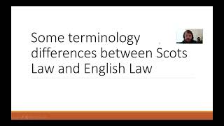 Some terminology differences between Scots Law and English Law [upl. by Elak226]